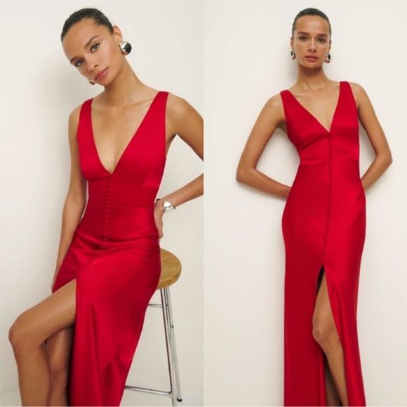 NWT Reformation Elaina Satin Dress, size 4 - Picture 1 of 12